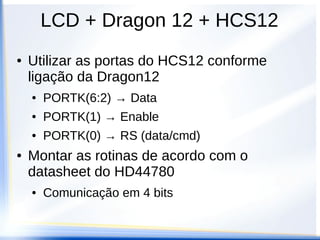 Esquemático LCD - Dragon12
 