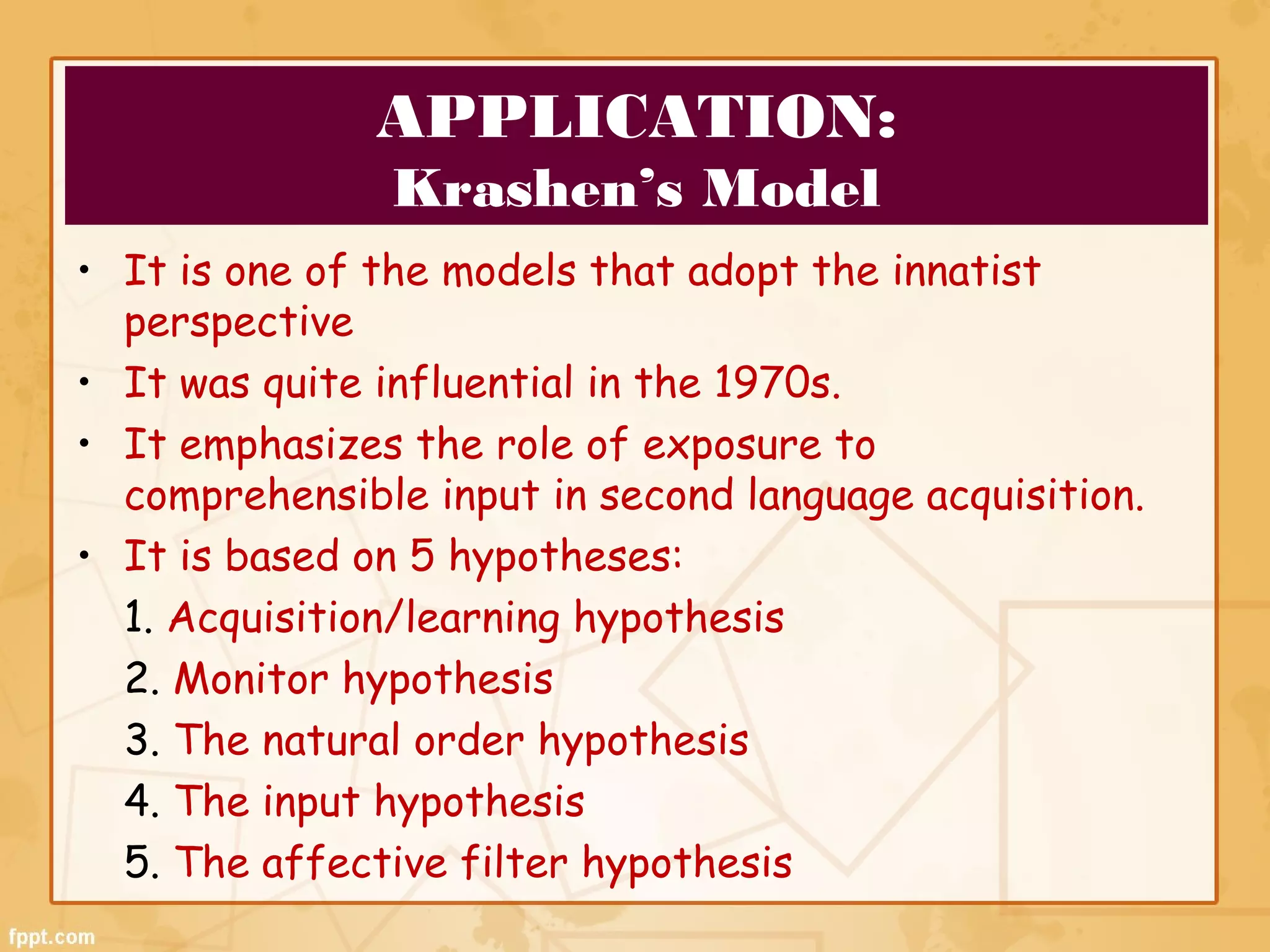 Second Language Acquisition (SLA) | PPT