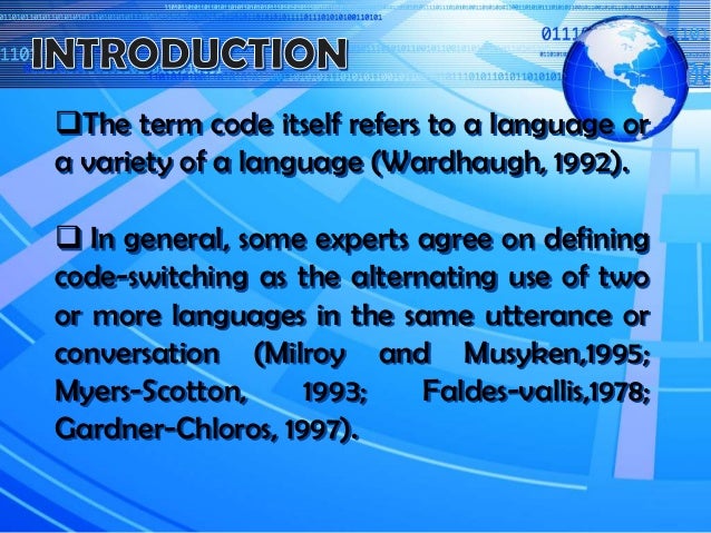 an investigation of code switching in english 0 an investigation into how grade 11 biology teachers mediate learning through code-switching from english to oshiwambo: a case study a thesis submitted in partial. an investigation of code switching in english 0 an investigation into how grade 11 biology teachers mediate learning through code-switching from english to oshiwambo: a case study a thesis submitted in partial.
