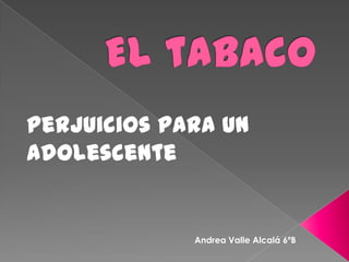 Perjuicios para un
adolescente

Andrea Valle Alcalá 6ºB

 