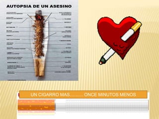 UN CIGARRO MAS……… ONCE MINUTOS MENOS
 