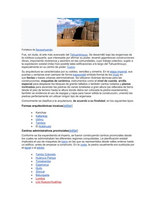 EL TAHUANTINSUYO O EL IMPERIO, IMPERIO INCA INCAICO | DOCX