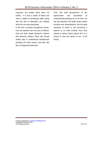 Elta Journal (Volume 2, no. 2, December 2014