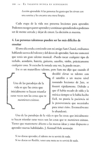 El talento nunca es suficiente - Jhon Maxwell