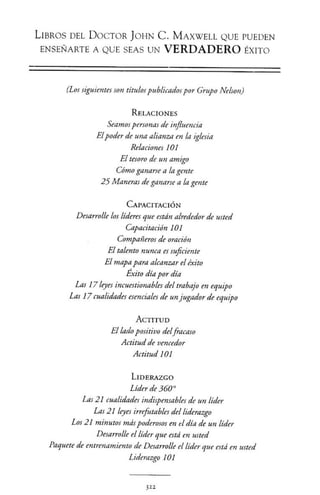 El talento nunca es suficiente - Jhon Maxwell