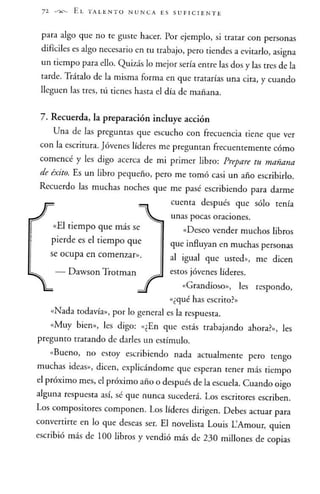 El talento nunca es suficiente - Jhon Maxwell