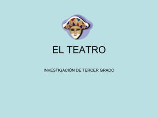 EL TEATRO INVESTIGACIÓN DE TERCER GRADO 