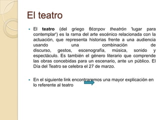 El teatro | PPTX