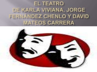 El teatroDe Karla Viviana, Jorge Fernández Chenlo y David Mateos Carrera 