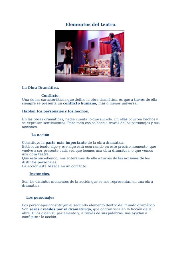 El Teatro Y Sus Elementos