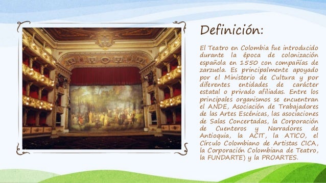 El teatro en colombia