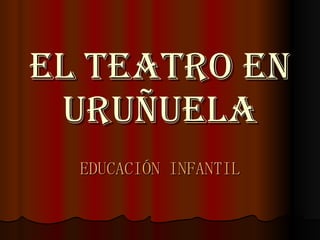 EL TEATRO EN URUÑUELA EDUCACIÓN INFANTIL