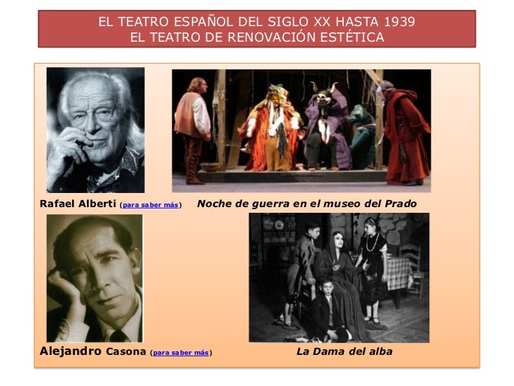 El teatro español del siglo xx hasta 1939 El teatro español del siglo xx hasta 1939