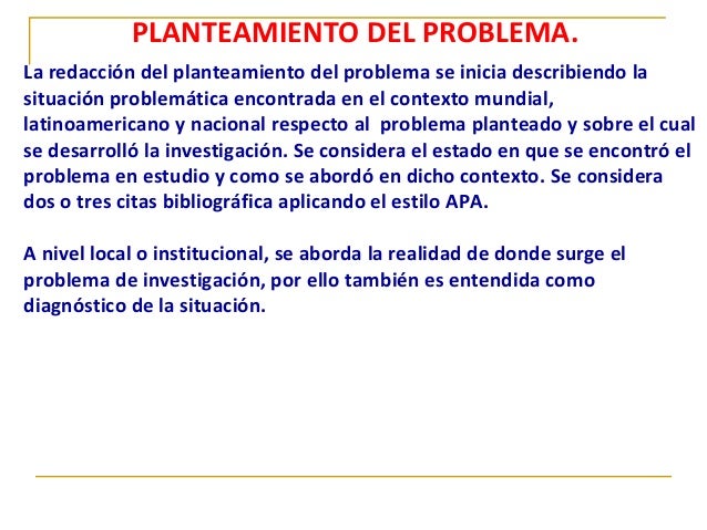 El tema de investigación