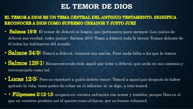 El Temor De Dios