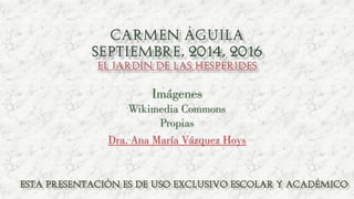 Imágenes
Wikimedia Commons
Propias
Dra. Ana María Vázquez Hoys
ESTA PRESENTACIÓN ES DE USO EXCLUSIVO ESCOLAR Y ACADÉMICO
 