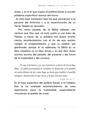 EL TERCER TEMPLO Y EL ANTICRISTO