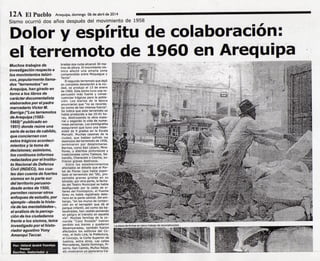 EL TERREMOTO DE 1960 EN AREQUIPA