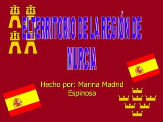 Hecho por: Marina Madrid Espinosa ELTERRITORIO DE LA REGIÓN DE  MURCIA 