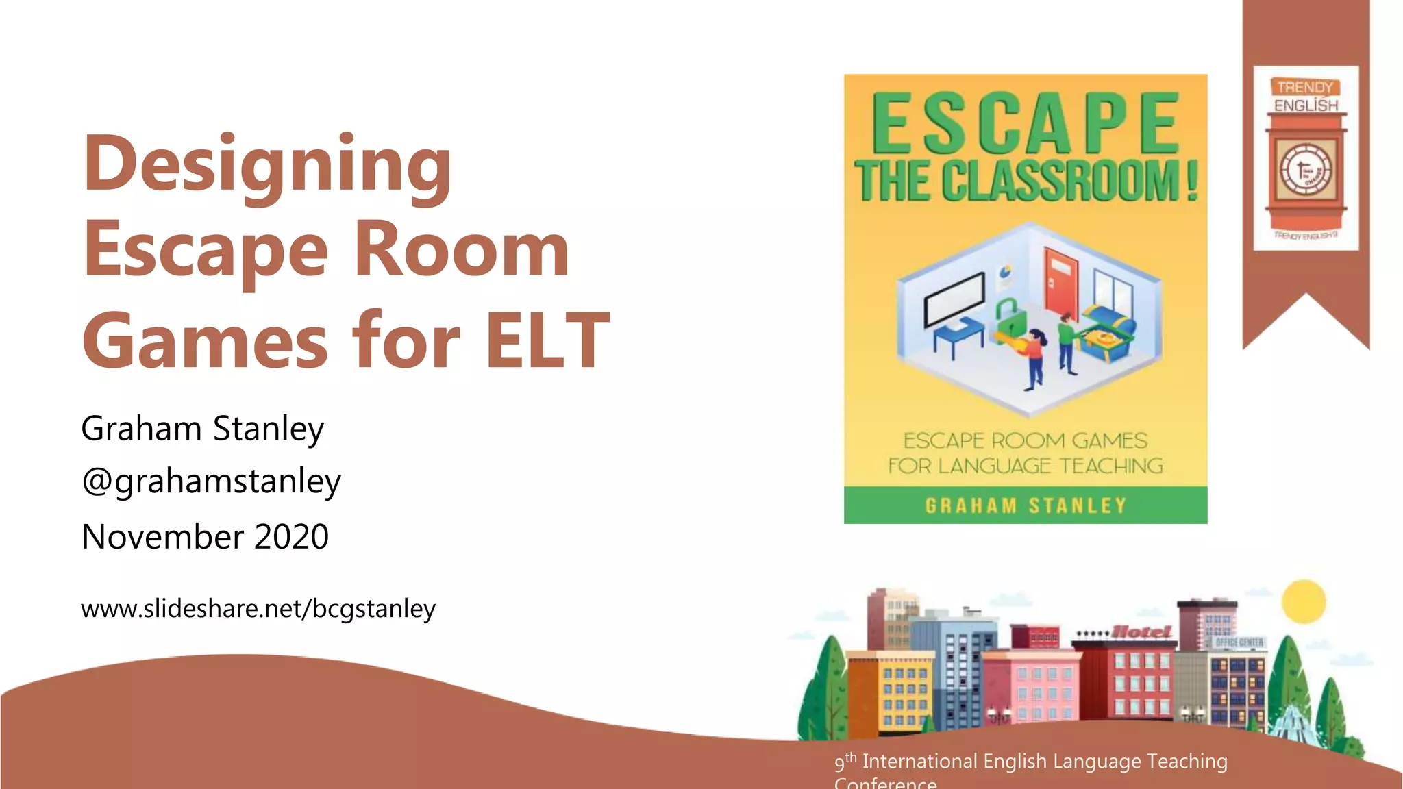 ELT Escape Room Game Design - Trendy English | PPTX
