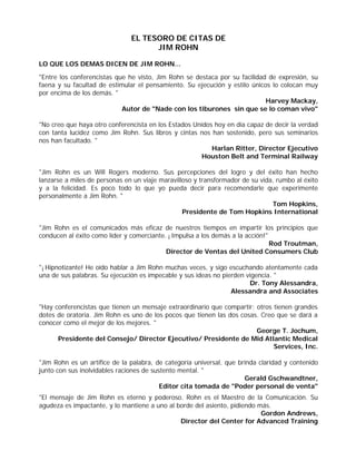 El Tesoro de Citas de Jim Rohn.PDF