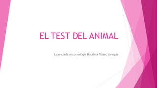 EL TEST DEL ANIMAL
Licenciada en psicología Rosalina Torres Vanegas
 