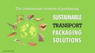 1
SUSTAINABLE
TRANSPORT
PACKAGING
SOLUTIONS
The (continuous) mission of producing
#ALL4SUSTAINABLECHANGE
 