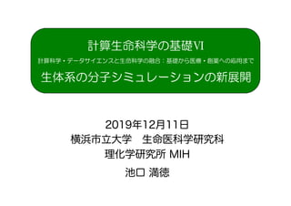 2019年12月11日
横浜市立大学 生命医科学研究科
理化学研究所 MIH
池口 満徳
 