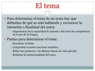 El texto | PPSX