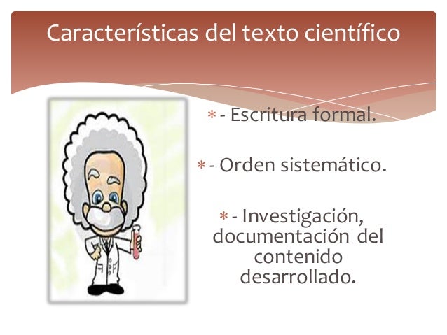 El texto científico