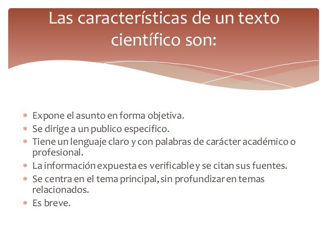 El texto científico