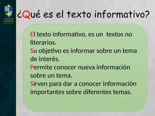 El texto informativo Semana del 1 al 3 de julio.pptx