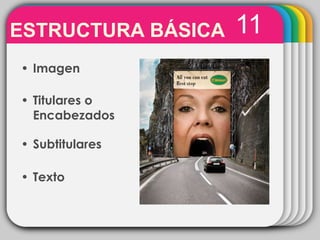 ESTRUCTURA BÁSICA           11
• Imagen
                 WINTER
                 Template
• Titulares o
  Encabezados

• Subtitulares

• Texto
 