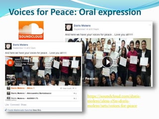 Words for Peace.. We stand for Peace
http://doris3meflcenter.blogspot.com/2014/05/workshop-1-words-for-peace.html
 