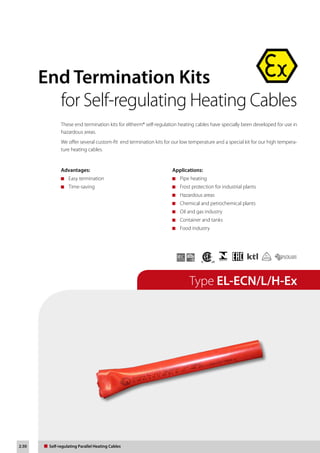 Eltherm Self Regulating Heat Trace Cable - Product Catalogue | PDF