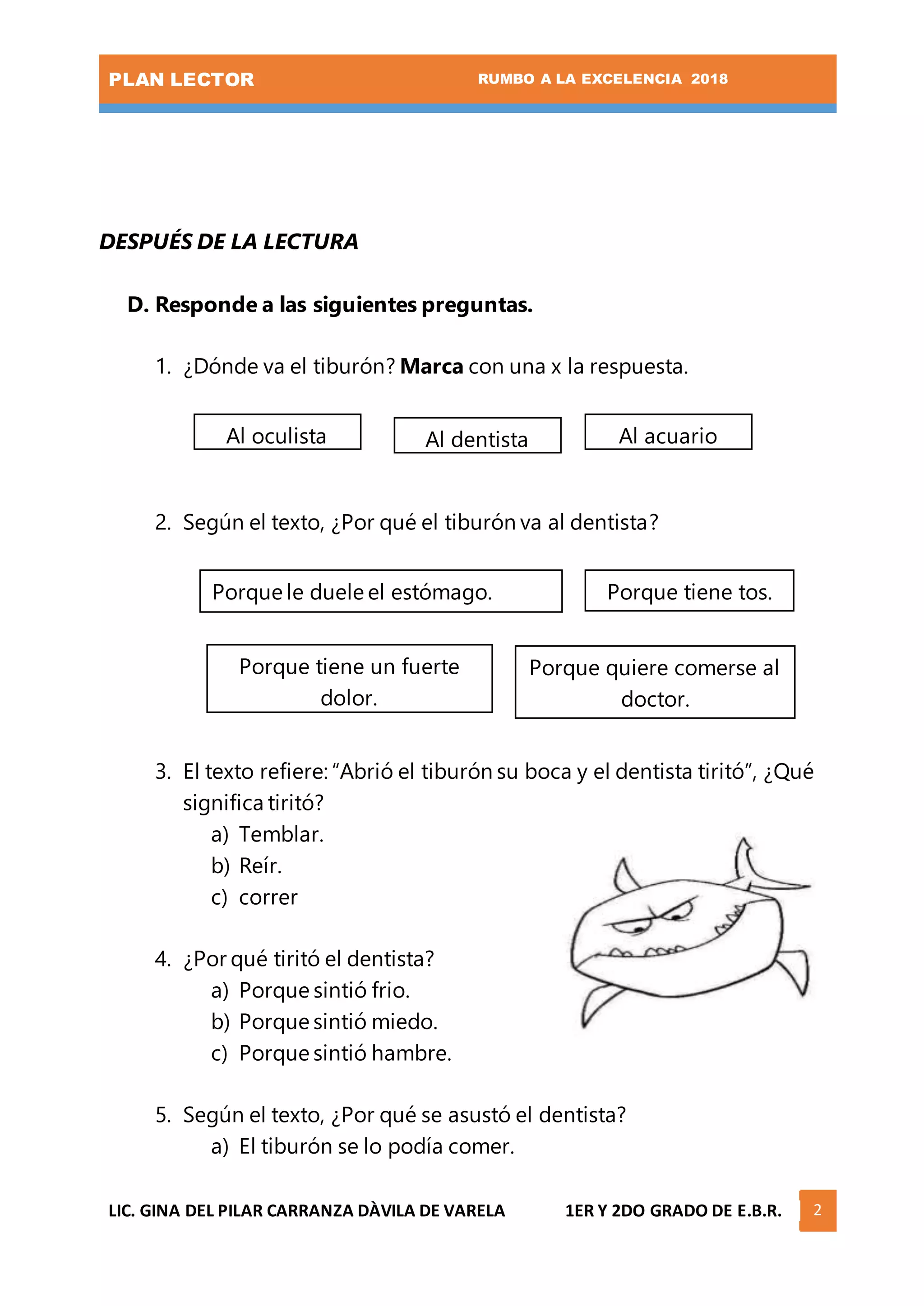 El tiburon va al dentista PDF