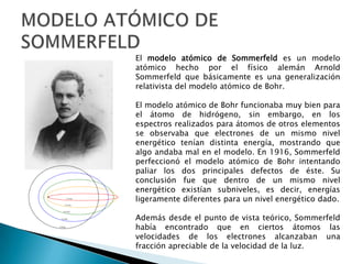 MODELO ATÓMICO DE THOMPSONLa identificación hecha por J.J. Thompson, de unas partículas subatómicas cargadas negativamente, es decir, los electrones; se dio a través del estudio de los rayos catódicos.Dicho modelo fue rebatido tras el experimento de Rutherford,cuando se descubrió el núcleo del átomo. El modelo siguiente fue el modelo atómico de Rutherford.
