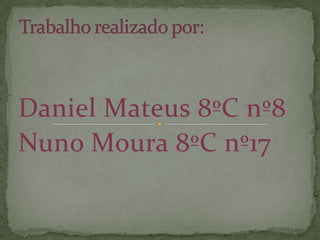 Trabalho realizado por:Daniel Mateus 8ºC nº8Nuno Moura 8ºC nº17