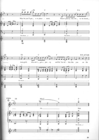 May-be you'll get-

a re-place -

ment.

There's plen-ty like me -

to be found,-

8va bassa - )

Eb

mon-grels

D.S. al Coda

snif-fin'for tid - bits like

on

the

8va bassa

81

 