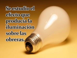 Se estudio el efecto que producía la iluminación sobre las obreras.