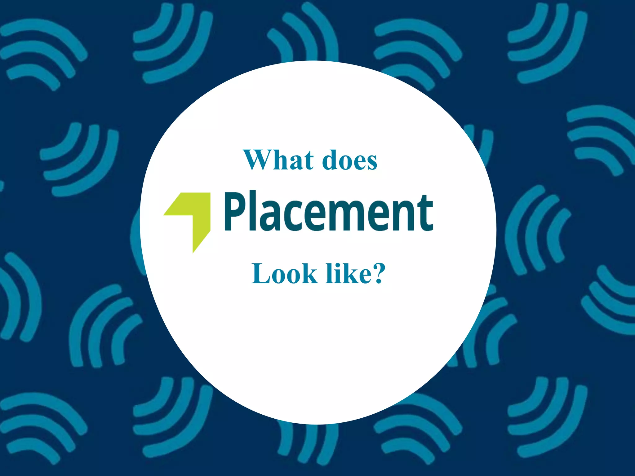 What does
Look like?
 