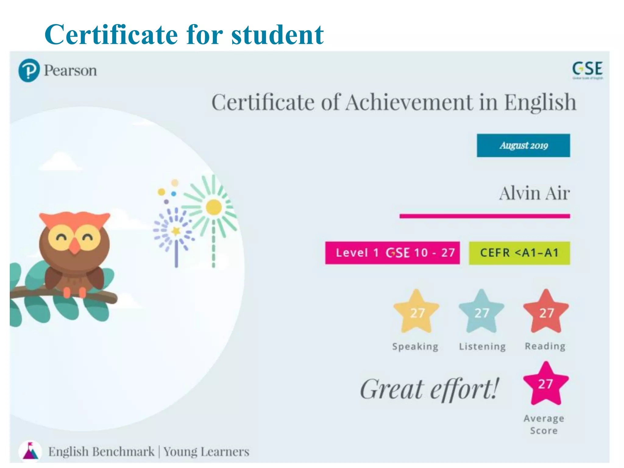 Certificate for student
68
 