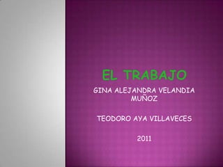 GINA ALEJANDRA VELANDIA
         MUÑOZ

TEODORO AYA VILLAVECES

         2011
 