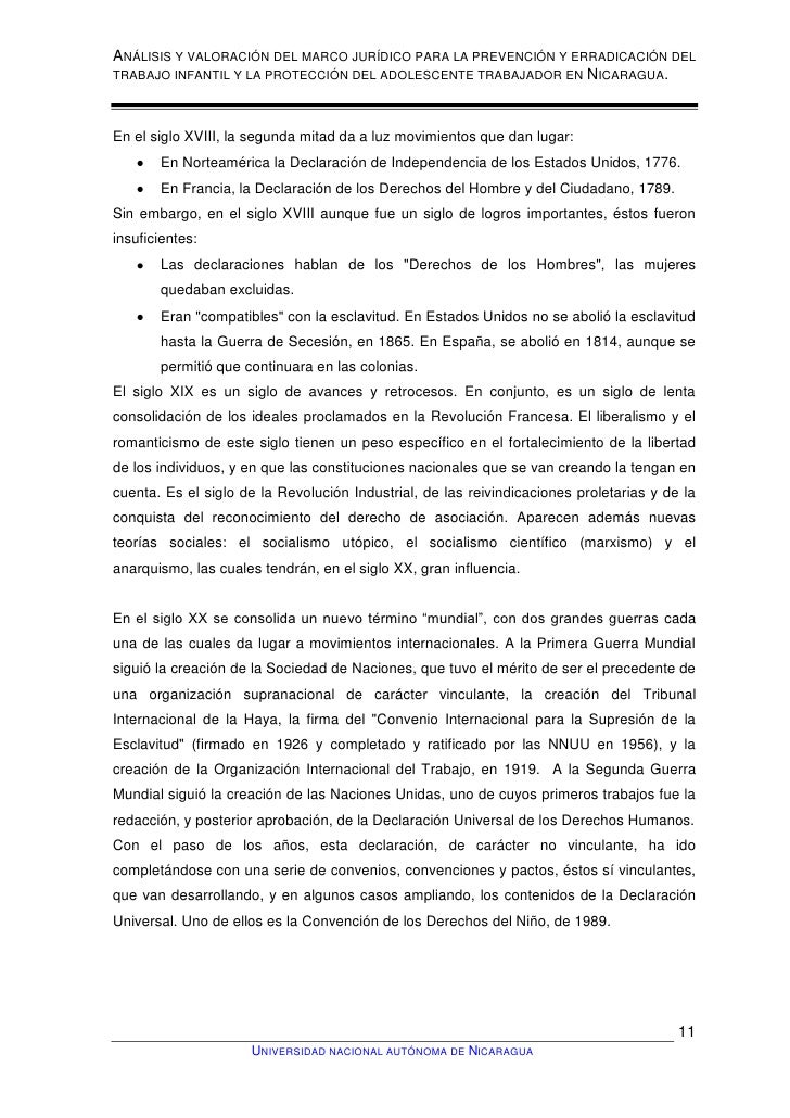 Analisis y Valoracion del Marco Legal para la prevencion y 