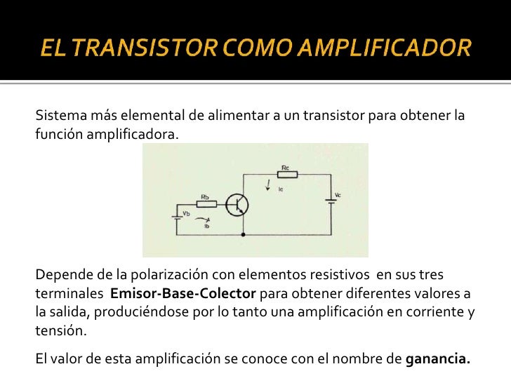 El transistor como amplificador