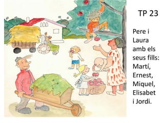 TP 23
Pere i
Laura
amb els
seus fills:
Martí,
Ernest,
Miquel,
Elisabet
i Jordi.
 