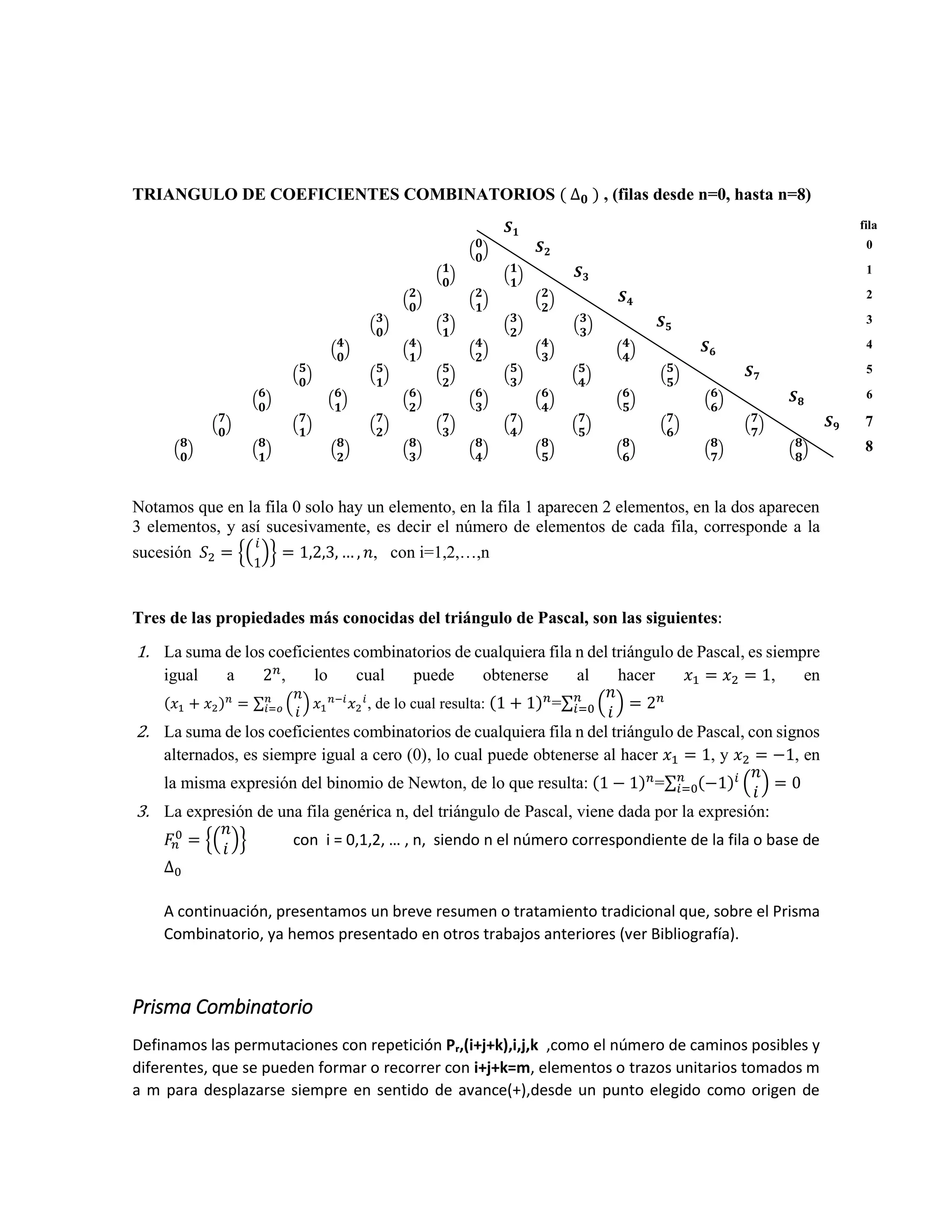 El triangulo de pascal o triangulo aritmetico sus 19 propiedades ...