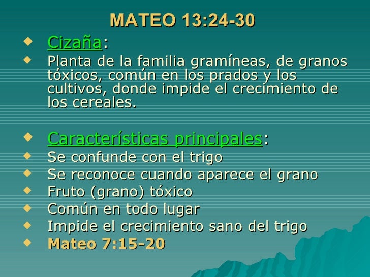 El Trigo y La Cizaña