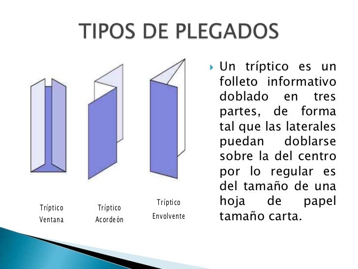 Como Doblar Un Folleto El triptico en el aprendizaje