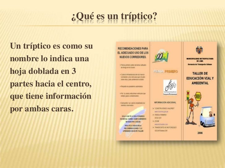 El triptico en pres